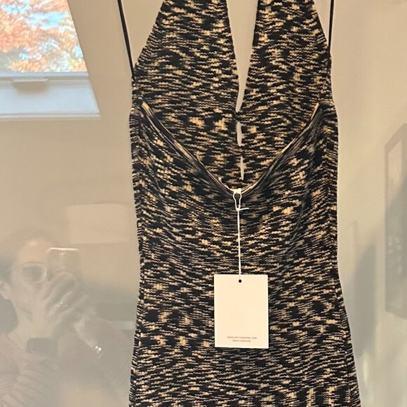 NIA Black and Cream Long dress Size M - Picture 3 of 5